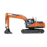 Аренда гусеничного экскаватора Doosan DX255LC с гидромолотом, гидроножницами,  дробильным ковшом