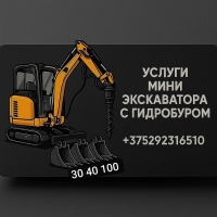 Аренда мини экскаватора с буром Березино в Минская область Аренда мини экскаватора с буром Березино